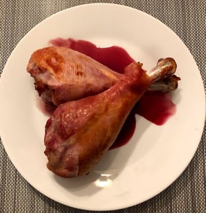 turkey legs with pomegranate sauce